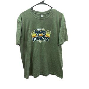 Gildan Men's Myrtle Beach JeepJam 2020  T-Shirt Green Large LG Short Sleeve